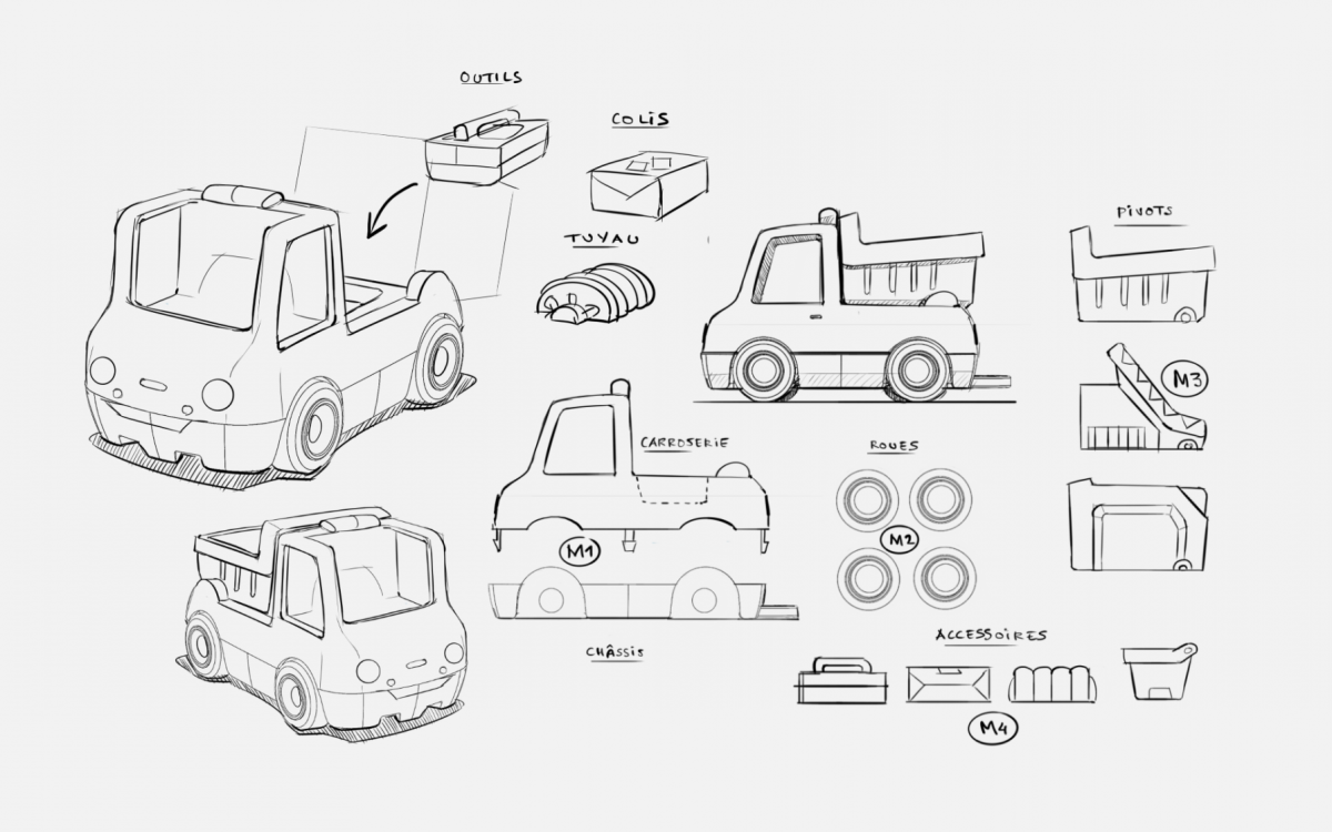 Le jouet Simple Camions